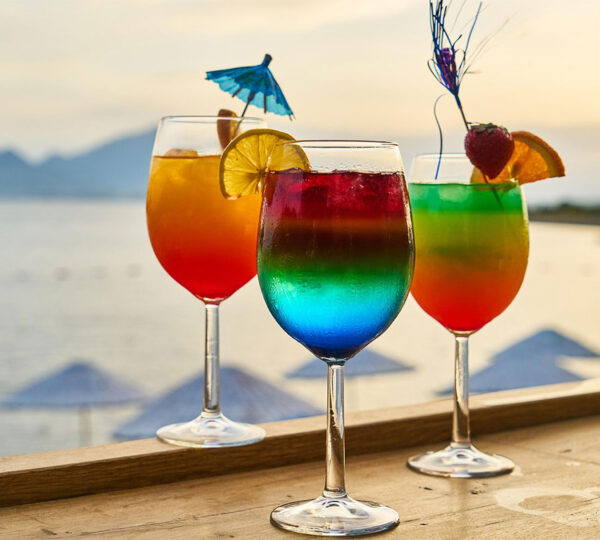 cocktail in glasses