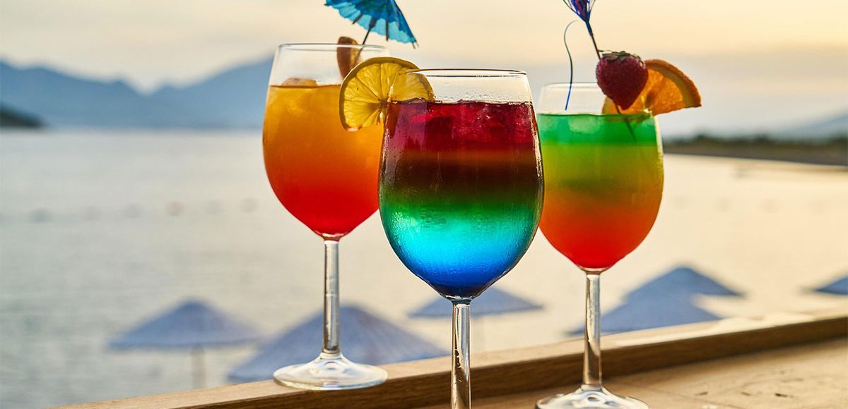 cocktail in glasses